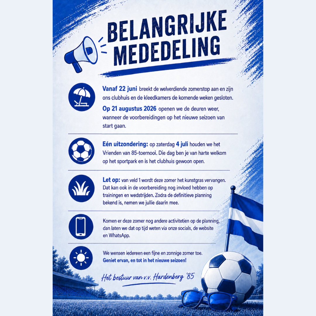 Zomerstop 2026